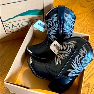 Smoky Mountain Boots Black Cowboy NIB sz 6 toddler